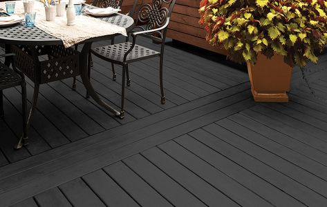 Grey Stain Colors For Decks Grey Decks And Porches, Dark Gray Deck Stain, Black Stained Deck, Black Deck Stain, Dark Grey Deck, Fence Stain Colors Ideas, Best Deck Stain Colors, Deck Stain Colors Ideas, Fence Stain Colors