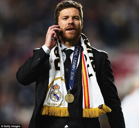 Naughty boy: Suspended Xabi Alonso has been charged with improper conduct after running on to the pitch Xavi Alonso, Real Madrid Football Club, Xabi Alonso, Fc Chelsea, Real Madrid Players, Fc Liverpool, European Soccer, Champions League Final, José Mourinho