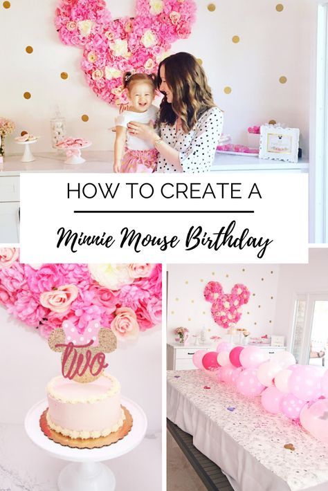 Create a floral Minnie Mouse birthday party. Find everything you need over on the blog. - Celebration Stylist Minnie Mouse Birthday Theme, Minnie Mouse Birthday Party Ideas, Minnie Mouse Theme Party, Twodles Birthday, Cute Minnie Mouse, Minnie Mouse Birthday Decorations, Unique Gifts For Girls, Minnie Birthday Party, Minnie Party