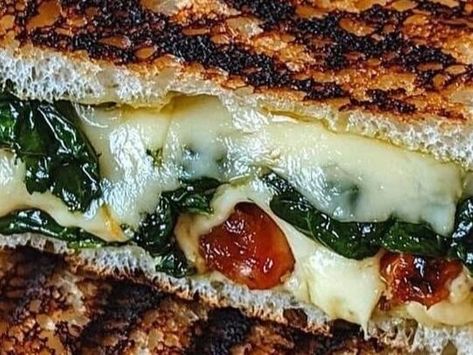 Mediterranean Spinach Grilled Cheese: Flavorful Fusion! - NewsBreak Spinach Grilled Cheese, Banana Crumble, Pickled Eggs Recipe, Chicken Gnocchi Soup Recipe, Lush Recipes, Gnocchi Recipes Soup, Summer Squash Casserole, Corndog Recipe, Lunch Meals