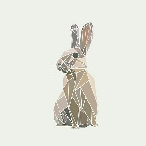 Geometric rabbit bunny hare tattoo drawing idea Hare Tattoo, Hare Drawing, Art Illusion, Rabbit Drawing, Bunny Tattoos, Rabbit Tattoos, Polygon Art, Rabbit Painting, Geometric Drawing