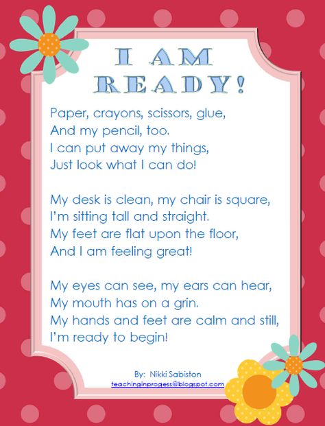 A song/poem for clean up or transitions.  It gives a reminder of the procedures for being ready to listen and a time frame to get ready.  Sing the poem as you tidy up and everyone is ready when the poem ends.  FREE Kindergarten Graduation Poems, Kindergarten Routines, Classroom Corner, Expressions Art, Graduation Poems, Teacher Tricks, Transition Songs, Summer Planning, Children Songs