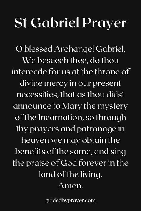 Saint Gabriel The Archangel, St Gabriel Archangel, Gabriel Archangel, Saints Prayers, Catholic Saints Prayers, Angel Magic, St Gabriel, Archangel Prayers, Saint Gabriel