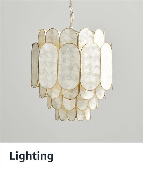 Amazon.com: Décor Accents: Home & Kitchen Capiz Chandelier, Capiz Shell Chandelier, Shell Chandelier, Quoizel Lighting, Metal Canopy, Globe Chandelier, Metal Chandelier, Contemporary Chandelier, Creative Co Op