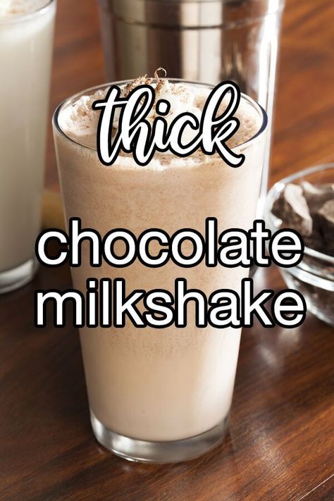 Chocolate Shakes Recipes, Chocolate Shakes Milkshakes, Thick Chocolate Milkshake Recipe, Easy Chocolate Shake Recipes, Chocolate Thick Shake, Dark Chocolate Milkshake, Chocolate Milk Shakes Recipes Easy, How To Make A Chocolate Milkshake, Blender Milkshake Recipe