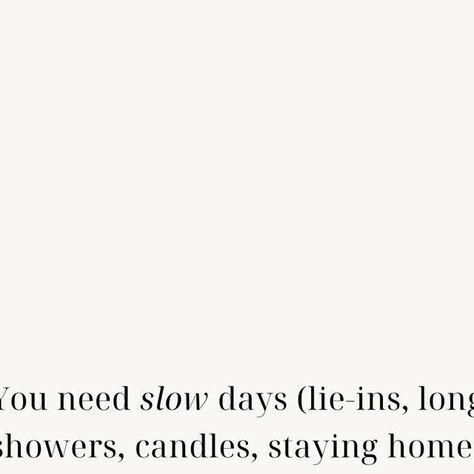 Her Psychology on Instagram: "Don’t feel guilty for slow days! Save this post 🤍  You need slow days (lie-ins, long showers, candles, staying home) to appreciate the go days (taking action, feeling inspired, being productive). 🫶🏻  I used to feel so guilty for resting and didn’t listen to my body at all. But this only led to burn out and a decline of inspiration in the long run. 👀  It wasn’t until I started listening to my body and honouring when it called for rest that my productivity sky rocketed. 🚀  Not many people know this but your brain consolidates and organises information when we are at rest. Don’t listen to hustle culture telling you that the most successful people are go go go. ❌  The most successful people are the ones that have a clear goal and a clear plan to get there, bu Slow Days Quotes, Slow Days, Hustle Culture, Body Quotes, Being Productive, Feeling Inspired, Taking Action, Stories Ideas, Long Run