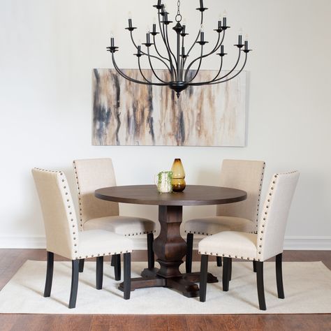 Round Dining Table Sets, Parsons Dining Chairs, Studio Chairs, Dining Furniture Sets, 5 Piece Dining Set, Kitchen Table Settings, Stylish Chairs, Table Seating, Wood Dining Table