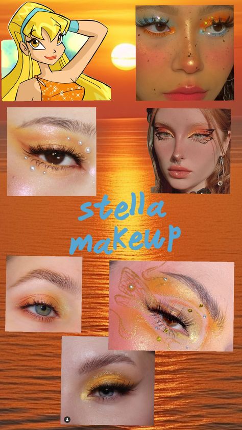 This is Stella makeup (Winx ) #stella #winxclub #winx #makeup Winx Makeup, Stella Makeup, Winx Stella, Stella Winx, Makeup, Make Up