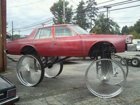 Sexy Car Mods - Imgur Crazy Cars, Old American Cars, Donk Cars, Customized Cars, Car Wheels Diy, Bad Humor, Car Wheels Rims, Weird Cars, Car Mods