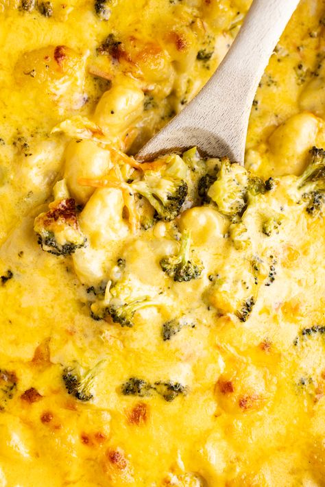 Broccoli Cheddar Gnocchi, Broccoli Cheddar Gnocchi Soup, Gnocchi Bake, Baby Dinner, Broccoli Cheese Casserole, How To Make Broccoli, Baked Gnocchi, Gnocchi Soup, Flavorful Vegetables