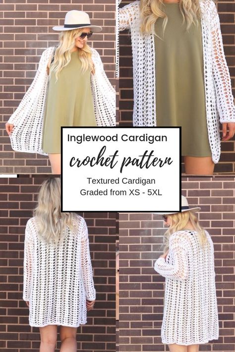 Crochet Long Cardigan, Crochet Jackets, Crochet Cardigan Pattern Free, Crochet Top Outfit, Crochet Cardigans, The Cardigans, Crochet Sweater Pattern Free, Crochet Vest Pattern, Mode Crochet