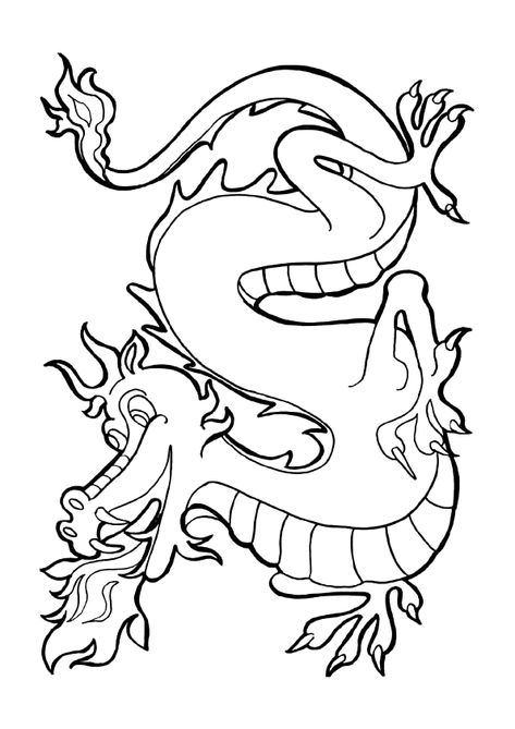 Coloriage dragon 2 Mandala Dragon, New Year Coloring Pages, Dragon Mask, Chinese New Year Crafts, Boy Coloring, Dragon Coloring Page, Dragon Images, Dragon Boat Festival, New Year's Crafts