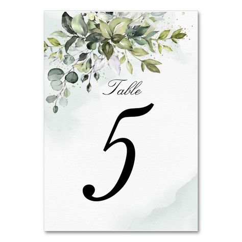 Eucalyptus Leaves Wedding, Modern Greenery, Wedding Table Cards, Wedding Table Number Cards, Wedding Products, Card Table Wedding, Wedding Table Number, Table Number Cards, Wedding Leaves