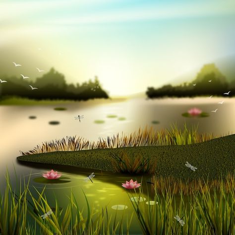 Free vector realistic world wetlands day... | Free Vector #Freepik #freevector #wetland #environment-day #world-environment #environmental-protection World Wetlands Day, Day Illustration, Environmental Protection, Graphic Resources, Vector Free, Graffiti, Clip Art