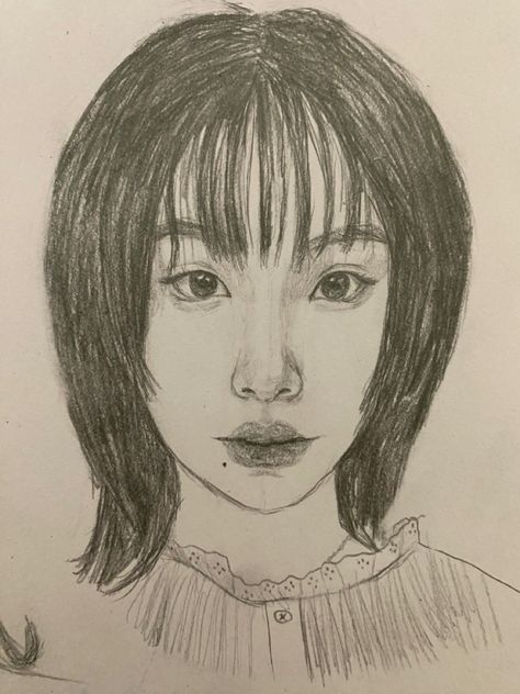 by me 💕 Chaeyoung Twice Sketch, Chaeyoung Twice Drawing, Twice Drawing Easy, Chaeyoung Sketch, Chaeyoung Drawing, Twice Drawing, Face Study, Body Base Drawing, Twice Chaeyoung