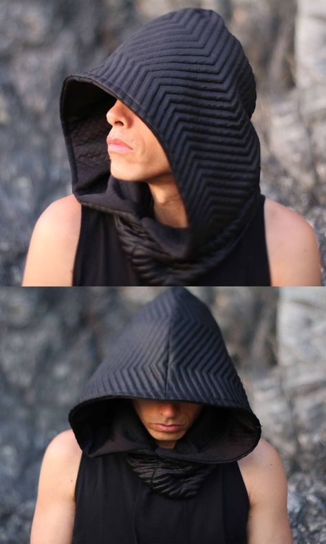 This awesome AJD hood has crushed velvet lining to make it extra comfy. This hood is discounted along with 30 other hoods up to 40% off. Hood Up Reference, Hoodie On Head, Hooded Person, Hood Reference, Velvet Spider, Hoodie Reference, Arcane Oc, Art Homework, Bow Archery