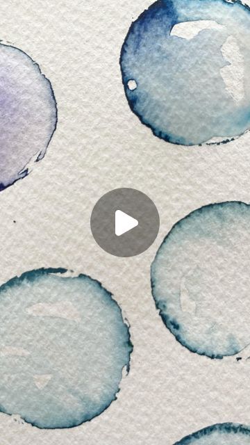 Watercolor Art Bubble, Bubble Watercolor Tutorial, Painting Bubbles Watercolor, Watercolor With Acrylic Paint, How To Paint Bubbles Watercolor, Painting Of Bubbles, Watercolour Bubbles How To Paint, Bubble Watercolor Painting, Water Colour Bubbles