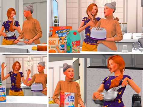 Sims 4 Family Dinner Poses, Sims 4 Baking Poses, Cooking Poses Sims 4, Sims 4 Eating Pose, Sims 4 Dinner Poses, Body Turnaround, Dinner Poses, Dough Whisk, Sims 4 Couple Poses