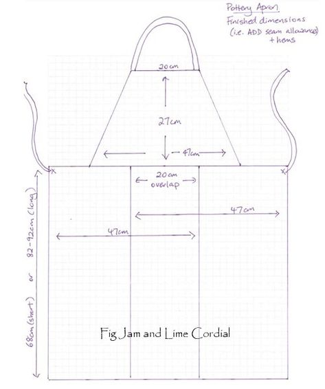 A Long Catch Up | Fig Jam and Lime Cordial Pottery Apron Pattern Free, Split Leg Apron Pattern, Pottery Apron Pattern, Potters Apron Pattern Free, Pottery Apron, Knitting Bag Sewing, Free Apron Pattern, Apron Pattern Free, Japanese Apron