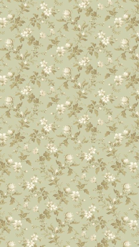 Floral Wallpaper For Phone, Simple Vintage Background, Regency Iphone Wallpaper, Aesthetic Bathroom Wallpaper, Light Green Floral Wallpaper, Vintage Boho Wallpaper, Fabric Aesthetic Wallpaper, Cottagecore Floral Pattern, Fairy Garden Wallpaper Aesthetic