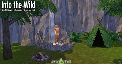 Around the Sims 4 | Custom Content Download | Into the wild Around The Sims 4, The Sims 4 Custom Content, Island Survival, Sims Stories, Forest Camp, Waterfall Shower, Challenges To Do, The Sims 4 Download, Sims 4 Update