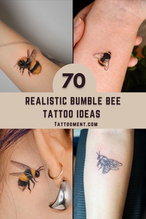 Looking For the Realistic Cute and Small Bumble Bee Tattoo Then This Article Will Give You list of Great Ideas with its spiritual meaning. #Exploring #Your #Exploring #Embrace #Side #Eccentric #Funky #Trends #Jewelry #Art Flying Bee Tattoo Ideas, Bumblebee Hand Tattoo, Homey Bee Tattoo, 3d Bee Tattoo, Bumble Bee Tattoo Design, Dainty Bee Tattoo, Realistic Bee Tattoo, Bee Tattoos For Women, Small Bumble Bee Tattoo