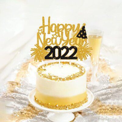 Happy New Year Cake Ideas 2023, New Years Cake Decorating, Happy New Year Cake Ideas, New Year Cake Design, Happy New Year Cake Topper, 2022 Goodbye, New Years Eve Cake, New Year Cake Designs, New Year Cake Topper