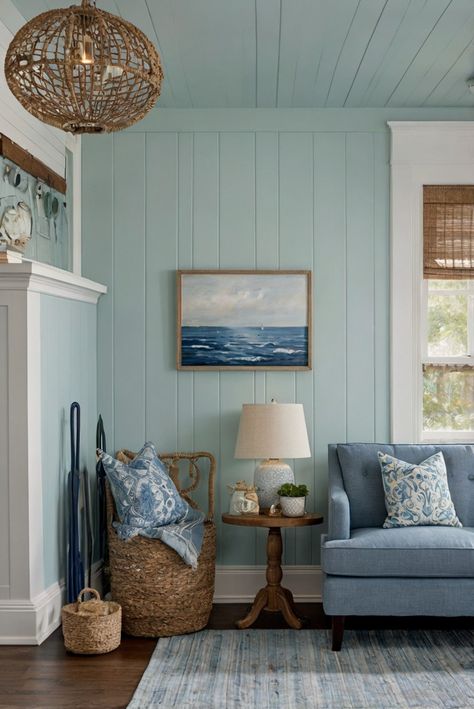 Discover the perfect blend of Sherwin Williams Sea Salt and Benjamin Moore's Caliente for a modern coastal vibe in 2024. Be prepared to elevate your space with the trendiest color combination of the year!
#ad  


#Colortrend
#wallpaint2024
 #color2024
 #DIYpainting
 ##DIYhomedecor
 #Fixhome Decorating With Sea Salt Paint, Sea Salt Paint Color Scheme, Navy And Sage, Sw Sea Salt, Condo Makeover, Sherwin Williams Sea Salt, Coastal Craftsman, Coastal Cottage Living Room, Warm Neutral Paint Colors