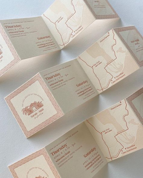 Britt Junod Rohr • Swell Press (@swellpress) • Instagram photos and videos Folding Wedding Invites, Wedding Map Invitation, Swell Press, Wedding Graphics, Mediterranean Wedding, Weekend Itinerary, Essense Of Australia, Wedding Map, Invitation Ideas