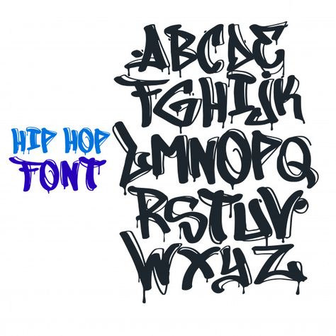 Discover thousands of Premium vectors availables in AI and EPS formats. Download whatever, cancel whenever. Alphabet Graffiti, Alfabet Font, Graffiti Lettering Alphabet, Graffiti Art Letters, Typographie Inspiration, Lettering Styles Alphabet, Tattoo Lettering Styles, Schrift Design, Graffiti Words