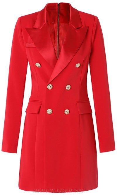 Herve Leger Red Blazer Dress Red Blazer Dress, Celebrity Inspired Dresses, Dress Weights, Corporate Wear, Lapel Blazer, Red Blazer, Evening Outfits, Herve Leger, Inspirational Celebrities