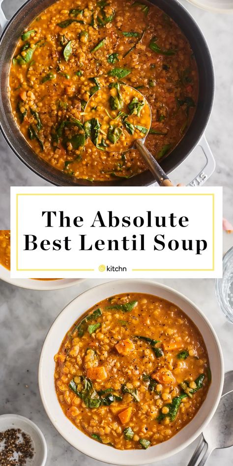 Best Lentil Soup, Best Lentil Soup Recipe, Lentil Soup Recipe, Lentil Soup Recipes, Vegan Soups, India Food, Lentil Recipes, Lentil Soup, Idee Pasto Sano