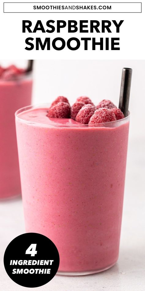 Raspberry Recipes Healthy, Frozen Berry Smoothie, Delicious Strawberry Smoothie, Raspberry Smoothie Recipes, Raspberry Breakfast, Smoothie Recipies, Easy Breakfast Smoothies, Smoothie Recipes Strawberry, Sweet Smoothies