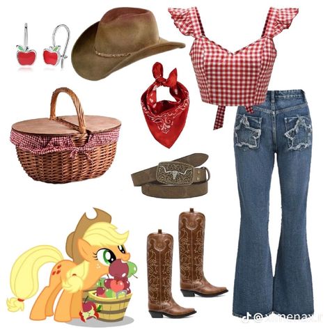 Mlp Costume, Mlp Redesigns, Princess Inspired Outfits, Cute Group Halloween Costumes, Classy Halloween Costumes, My Little Pony Costume, Apple Jack, Character Inspired Outfits, Fasion Outfits