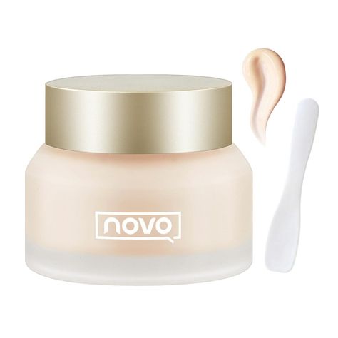 PRICES MAY VARY. Novo Liquid Foundation Cream: A concealer and moisturizer in one, creating a natural moist makeup, for perfect coverage, this novo foundation cream helps cover imperfections and create a clearer complexion. Novo Face Concealer Foundation: Moist texture, delicate and smooth, moisturizing and non-sticky, easy to apply, makeup application easier and quicker with the our novo foundation cream for a light, airy finish. Long-lasting Concealer Moisturizing Liquid Foundation: Create a c Novo Makeup, Face Concealer, Face Foundation, Natural Foundation, Full Coverage Concealer, Apply Makeup, Too Faced Concealer, Liquid Concealer, Clear Complexion