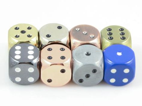 Metal Dice d6 With Pips (Choose Color) | Six Sided Dice Giant Dice, Crystal Dice, 6 Sided Dice, D6 Dice, Playing Dice, Rpg Dice, Hodge Podge, Gaming Decor, Dark Elf