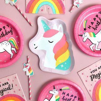 Mermaid 5th Birthday Party, Unicorn Party Invitations, Magical Unicorn Birthday Party, Target Party, Carousel Birthday Parties, Unicorn Games, Carousel Birthday, Unicorn Birthday Cards, Unicorn Party Ideas