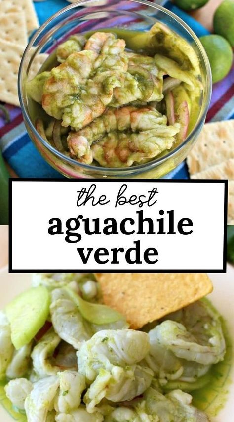 Gorgeous Green Shrimp, Shrimp In Green Sauce Spanish, Shrimp In Green Sauce, Green Shrimp Ceviche, Green Ceviche Recipe, Green Aguachile Recipe, Easy Aguachile Recipe, Aguachile Recipe Shrimp With Mango, Aqua Chiles