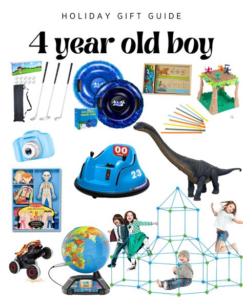 Holiday Gift Guide | 4 Year Old Boy - from building forts to toys for learning to read gifts. Christmas Gifts For 4 Year Boy, Toys For 4 Year Boy, Gifts For 4 Year Boy, Christmas Presents For Boys, Jurassic World Dominion, Non Toy Gifts, Bday Gifts, Presents For Boys, Package Ideas