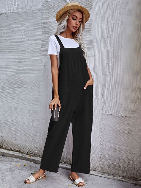 Lazy Style, Overall Jumpsuit, Loose Jumpsuit, Stylish Letters, Weave Style, Edgy Look, Sleeveless Jumpsuits, Dress Cuts, Vintage Chic