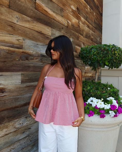 Girls day 🍓💋 @talinsilva in our Aspen Red Gingham Halter Top x⁠ Girls Day, Beginning Boutique, Red Gingham, Instagram Girls, Girl Day, Aspen, Halter Top, Gingham, Boutique