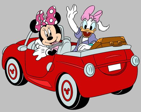 Minnie Mouse and Daisy Duck in cars | Minnie Mouse & Daisy Duck Clip Art 2 | Disney Clip Art Galore Minnie Mouse Pics, Minnie Y Daisy, Pata Daisy, Minnie Mouse And Daisy Duck, Hula Dancing, Mickey Mouse Clipart, Minnie Mouse Stickers, Minnie Y Mickey Mouse, Disney Clipart