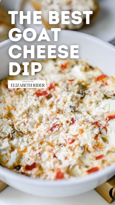 The BEST Goat Cheese Dip | Easy goat cheese dip for Goat Cheese And Artichoke Dip, Dips With Goat Cheese, Goat Cheese Cream Cheese Dip, Easy Goat Cheese Recipes, Goat Cheese Dips, Goat Cheese Ideas, Dips And Appetizers Easy, Recipes With Goat Cheese, Hot Dip Recipes