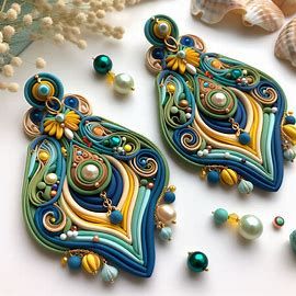 Symmetrical Shapes, Clay Embroidery, Polymer Clay Embroidery, Clay Fish, Polymer Clay Jewelry Tutorials, Handmade Clay Jewelry, Bonsai Art, Polymer Clay Jewelry Diy, Polymer Crafts