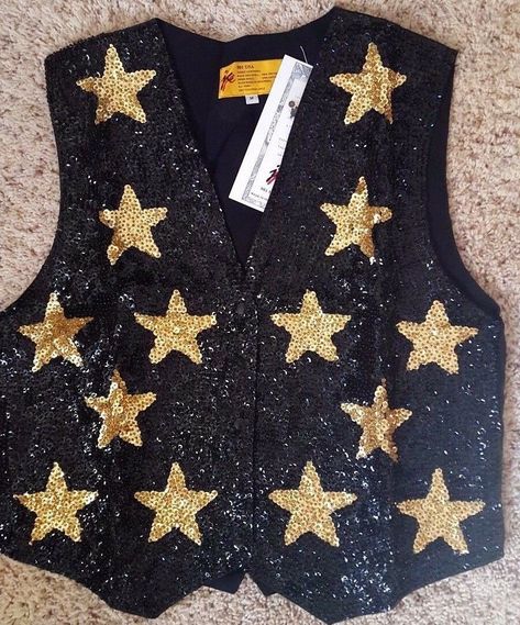 Black Dress Western, Mardi Gra, Sequin Vest, Star Costume, Themed Outfits, Western Dresses, Character Outfits, Vest Top, Black Sequins