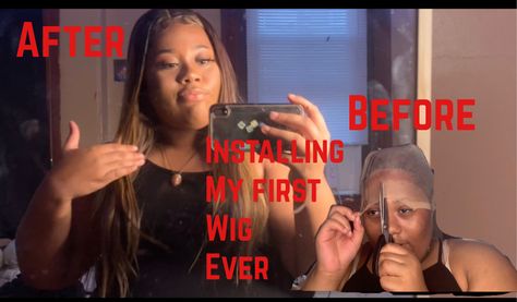 #lacefronts baddies #youtubers #baddies Bad Wig Install, Installing A Wig On My One Year Old, How To Apply A Lace Front Wig, Lace Wig Install Tutorial, Lace Front Installation Videos, My First Wig, Selfie Tips, Baddie Makeup, Blonde Wig