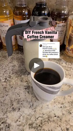 Diy French Vanilla Creamer, French Vanilla Coffee Creamer, Vanilla Coffee Creamer, Coffee Creamer Recipe, French Vanilla Coffee, Creamer Recipe, Vanilla Coffee, More Recipes, Coffee Creamer