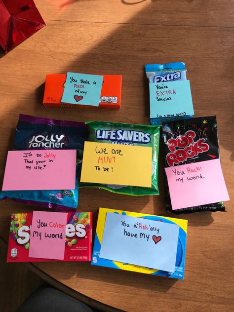 Birthday Locker Decorations, Skittles Gift, Employee Appreciation Gifts Diy, Handwriting Notes, Five Senses Gift, Present For Boyfriend, Christmas Shoebox, Extra Gum, Hadiah Diy