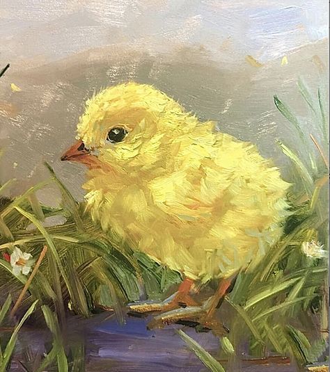 Krista Eaton, Season Pictures, Easter Paintings, Chicken Painting, Bird Canvas, Whimsical Paintings, Chicken Art, Van Gogh Paintings, Spring Painting