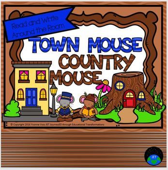 Read and Write Around the Room Town Mouse and Country Mouse Town Mouse And Country Mouse, Language Art Activities, Kindergarten Math Activities, Read And Write, Elementary Reading, Math Concepts, Teaching Kindergarten, Digital Activities, Kindergarten Classroom